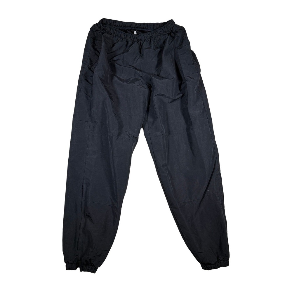 American Apparel Nylon Taslan Jogger Pants Black Elastic Waist Drawstring‎ XL